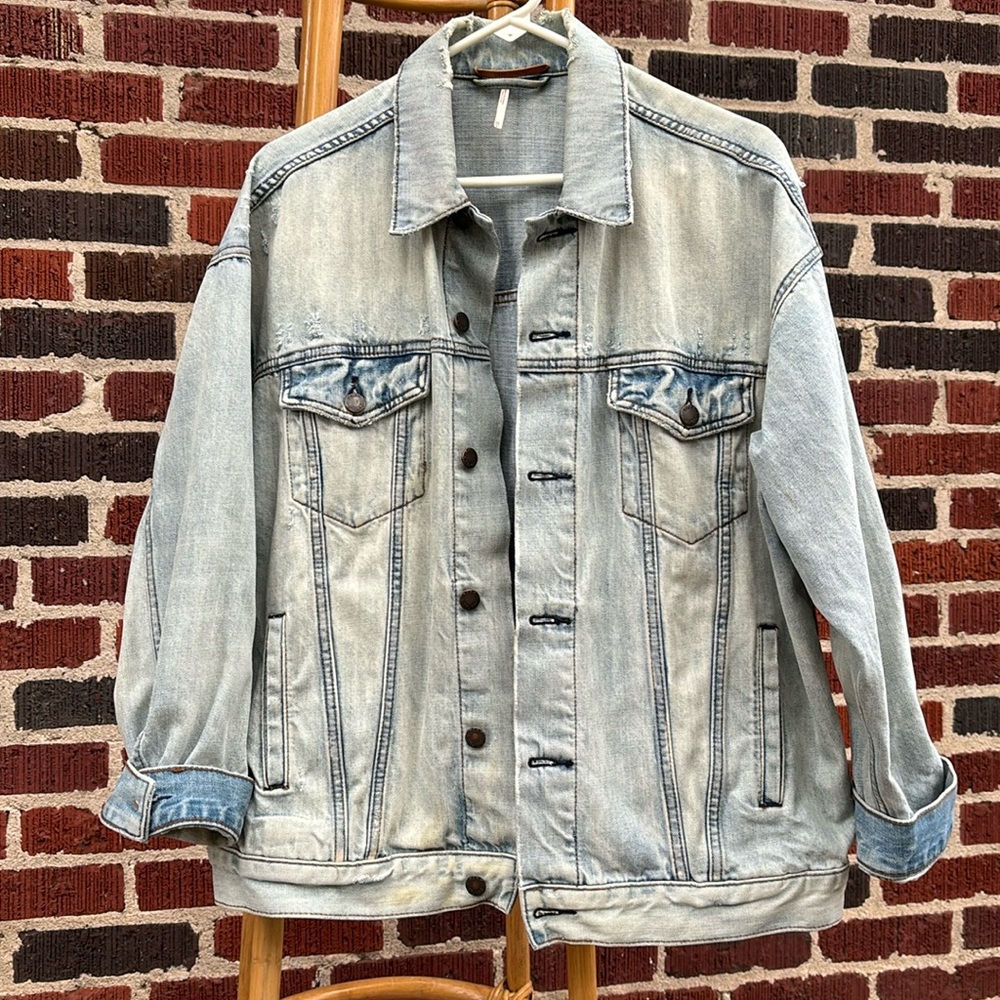 Free People oversized denim jacket